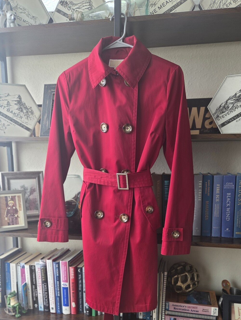 MICHAEL KORS TRENCH COAT XS - GORGEOUS RED